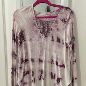 Long sleeve tie-dye shirt